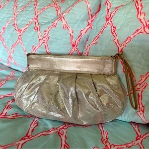 Lilly Pulitzer Gold & Silver Clutch